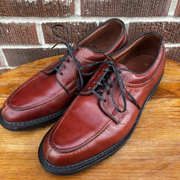 Allen Edmonds Wilbert Leather Mens 9.5 D Oxford Moc Shoes Like New - Picture 3 of 11